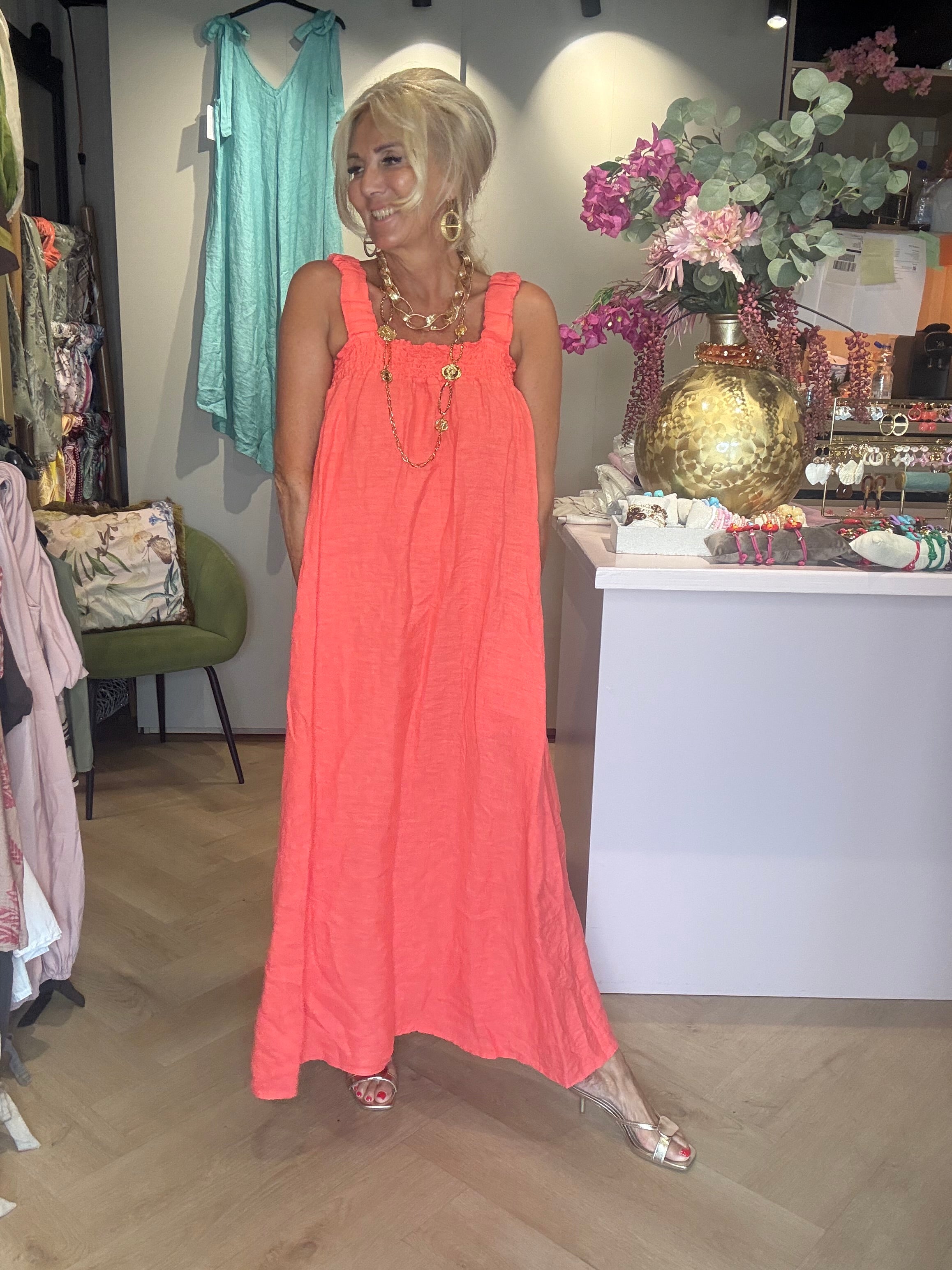 Vestido Lina coral